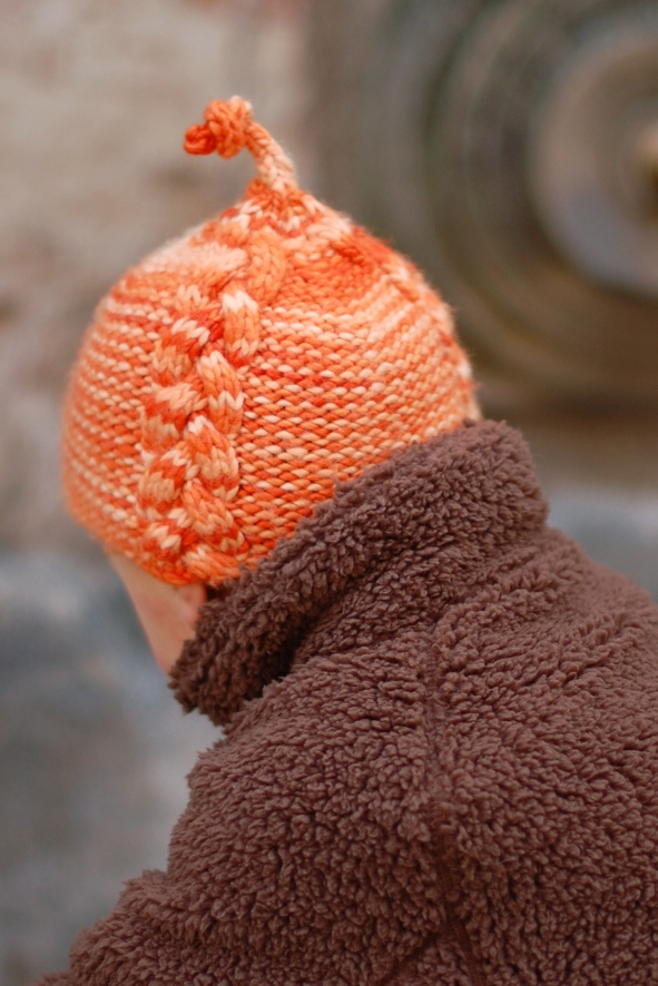 Lollie cable pixie Hat knitting pattern