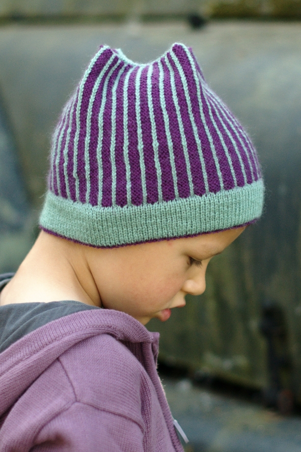 Mercury fairisle pinstripe Hat knitting pattern