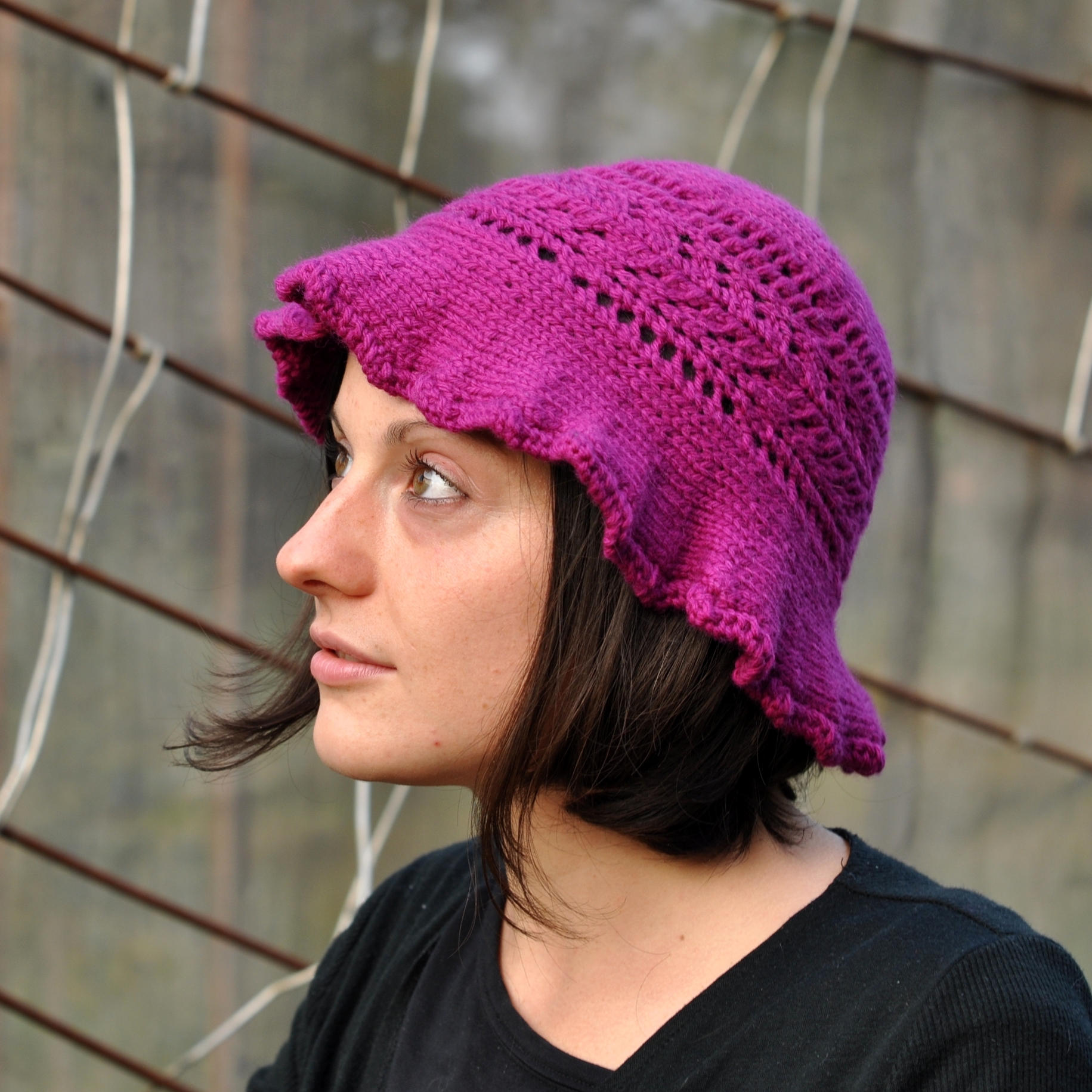 Molly brimmed sun Hat knitting pattern