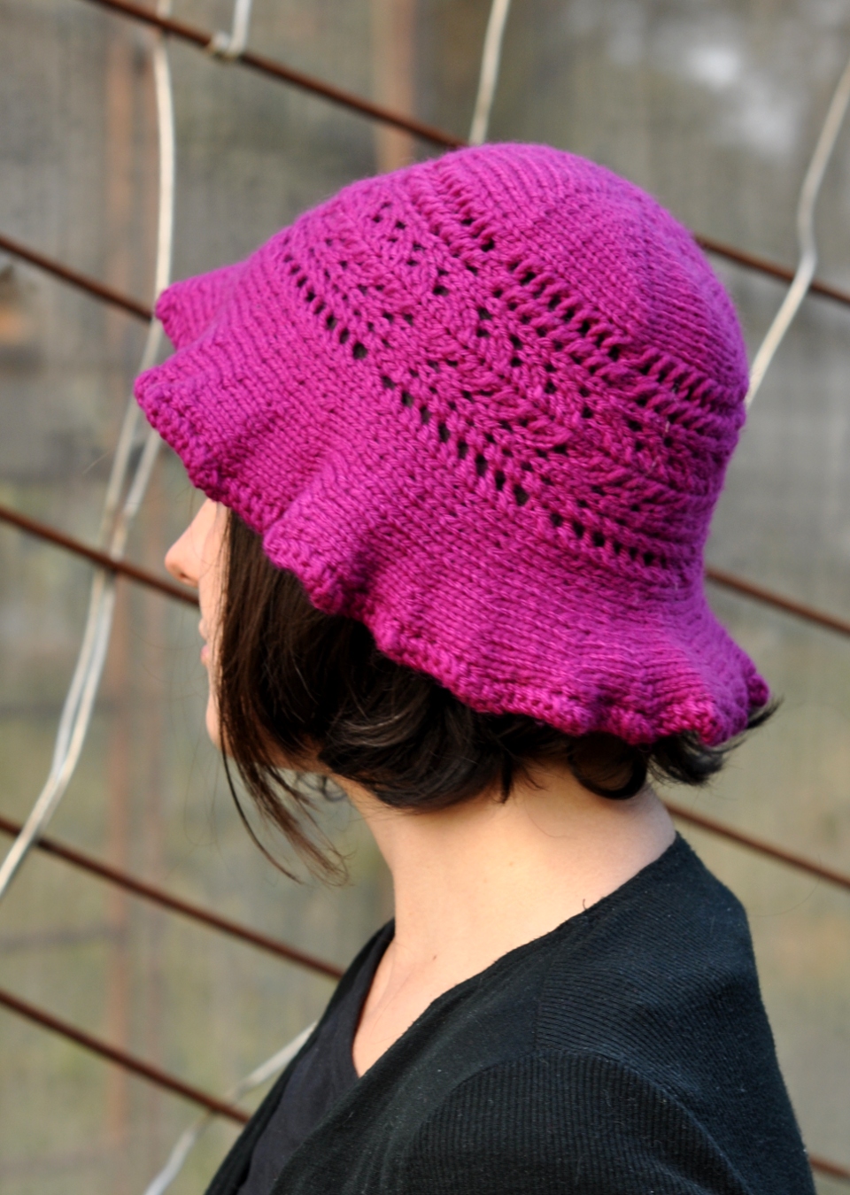 Molly brimmed sun Hat knitting pattern