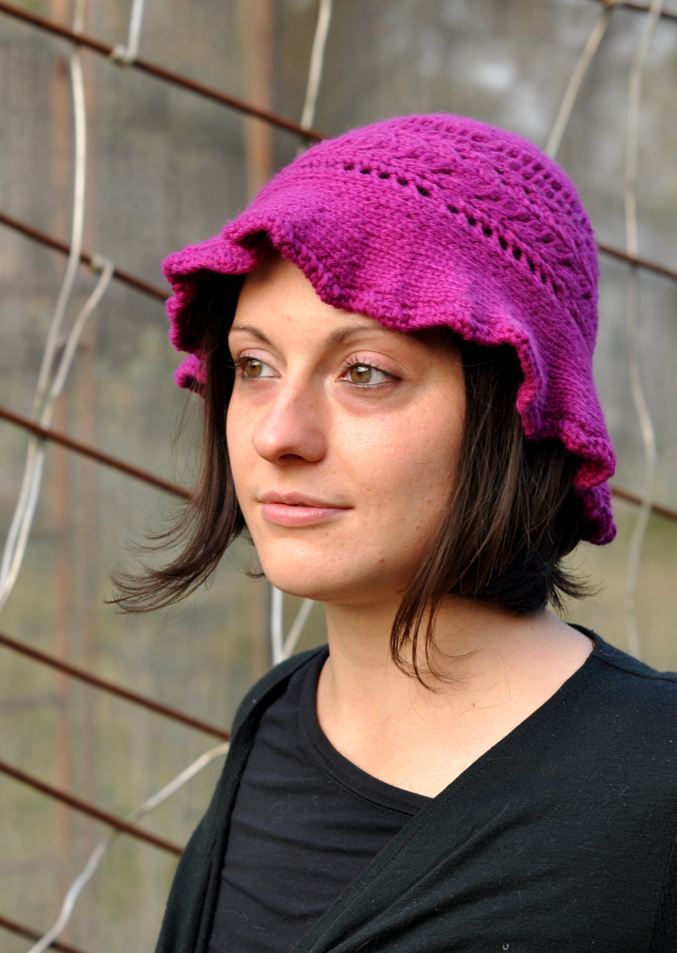 Molly brimmed sun Hat knitting pattern