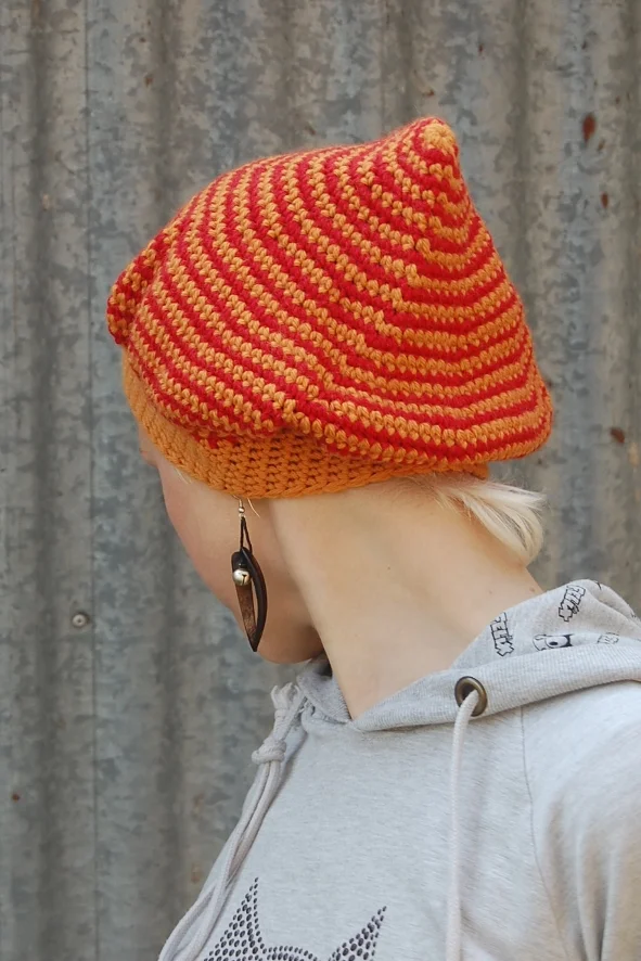 Mushroom Cap pixie Hat crochet pattern 