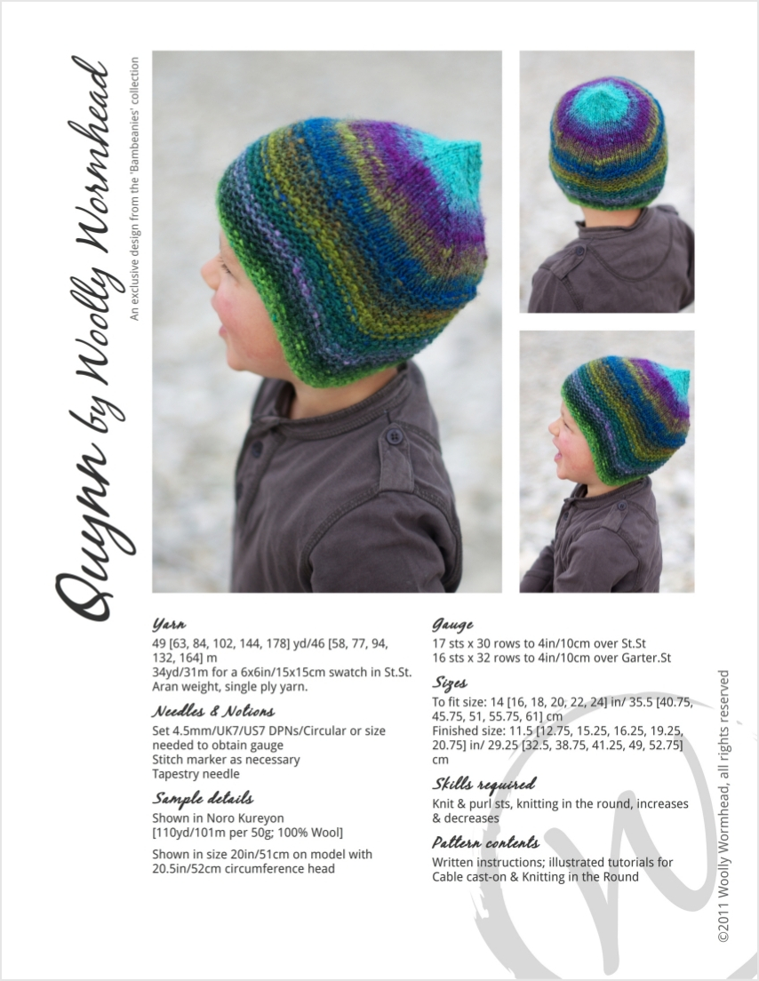 Quynn chullo pixie Hat knitting pattern