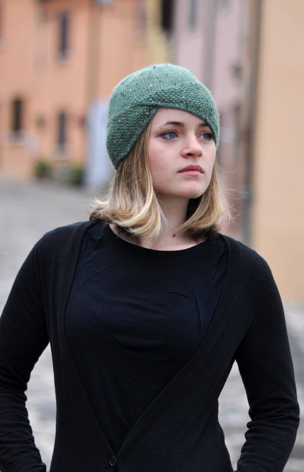 Ravine asymmetrical cloche Hat knitting pattern