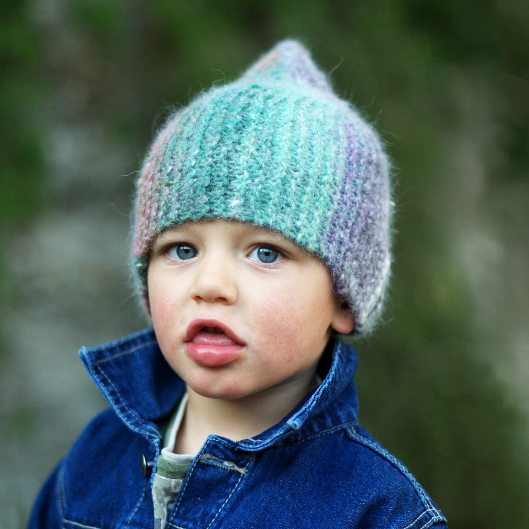 Rocketeer garter stitch pixie Hat knitting pattern