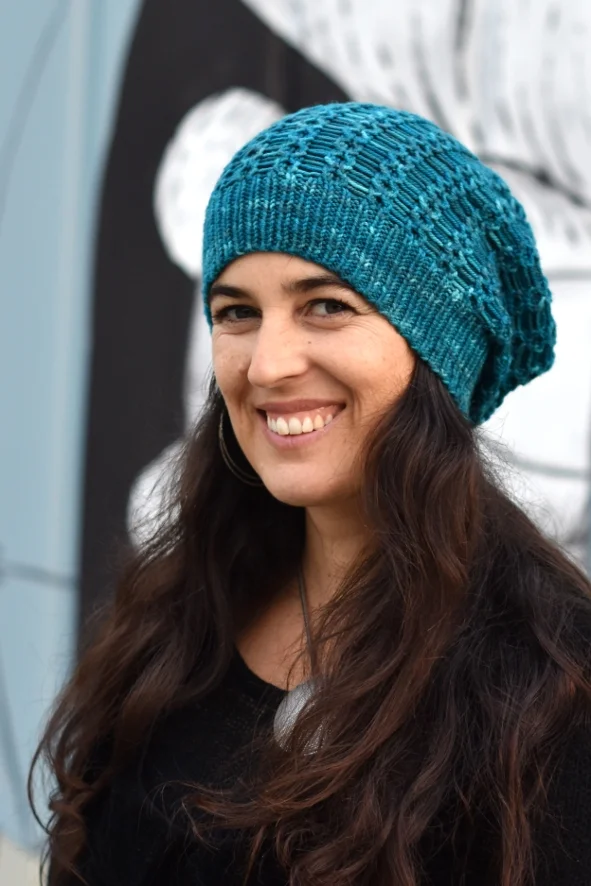 Scala slouchy lace Hat knitting pattern
