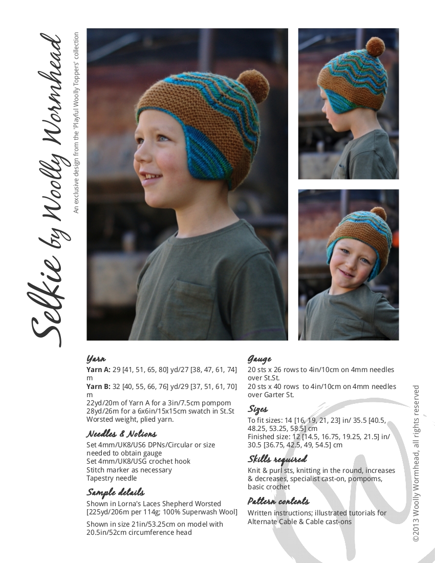 Selkie chullo Hat knitting pattern