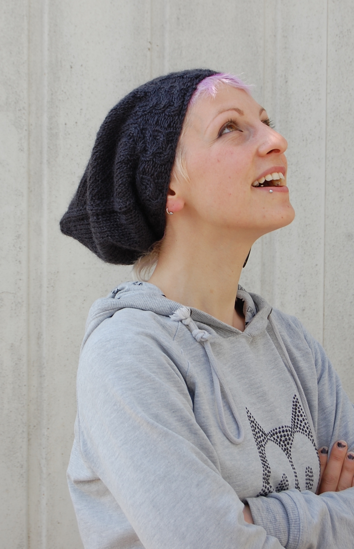 Sloochie slouchy beret and pixie Hat knitting pattern