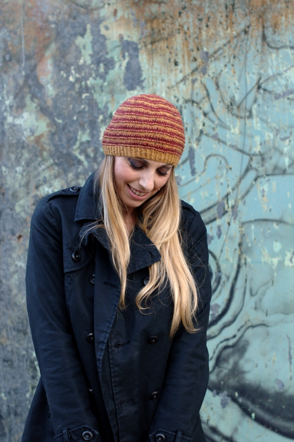 Striato beanie and slouchy striped Hat knitting pattern