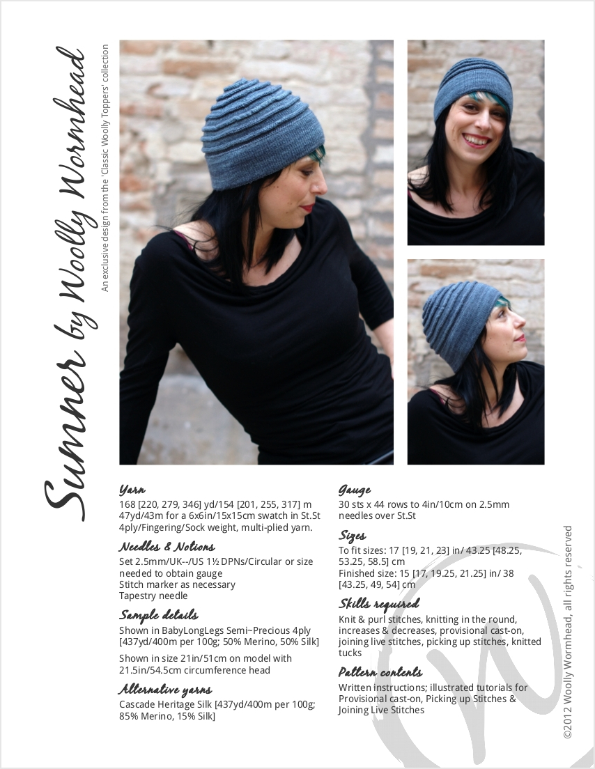 Sumner beanie Hat with circles knitting pattern