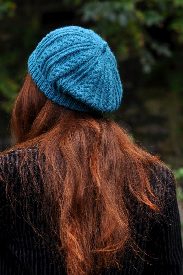 Tamya cable beret knitting pattern