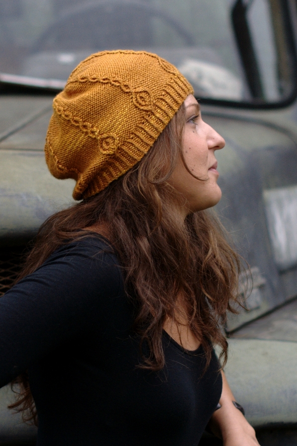 Tangled River slouchy Hat hand knitting pattern