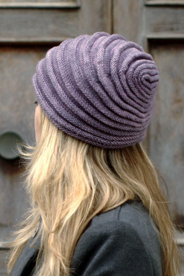 Tucked sculptural Hat hand knitting pattern