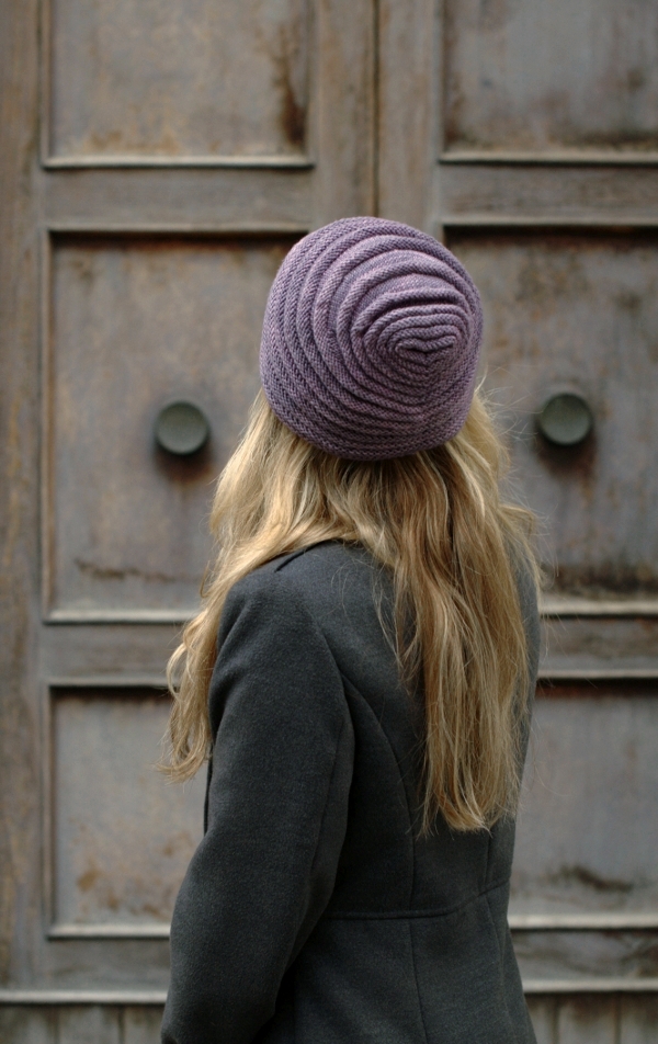 Tucked sculptural Hat hand knitting pattern