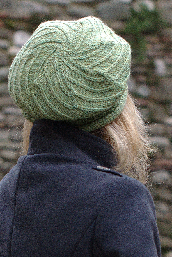 Vlora sideways knit brimmed Hat pattern