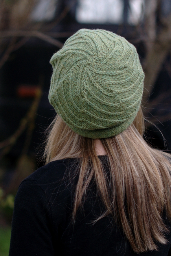 Vlora sideways knit brimmed Hat pattern
