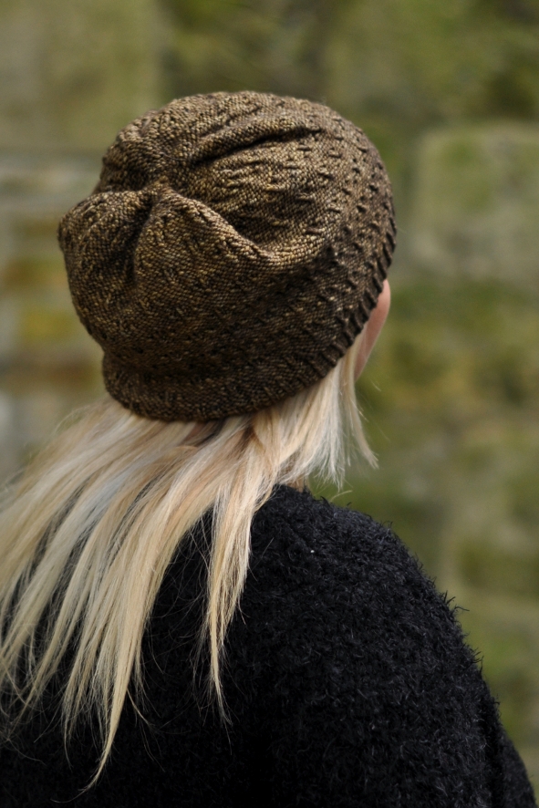 Woodland Slouch textured Hat knitting pattern