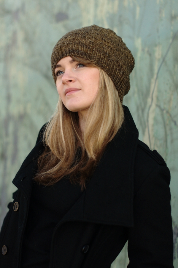 Woodland Slouch textured Hat knitting pattern