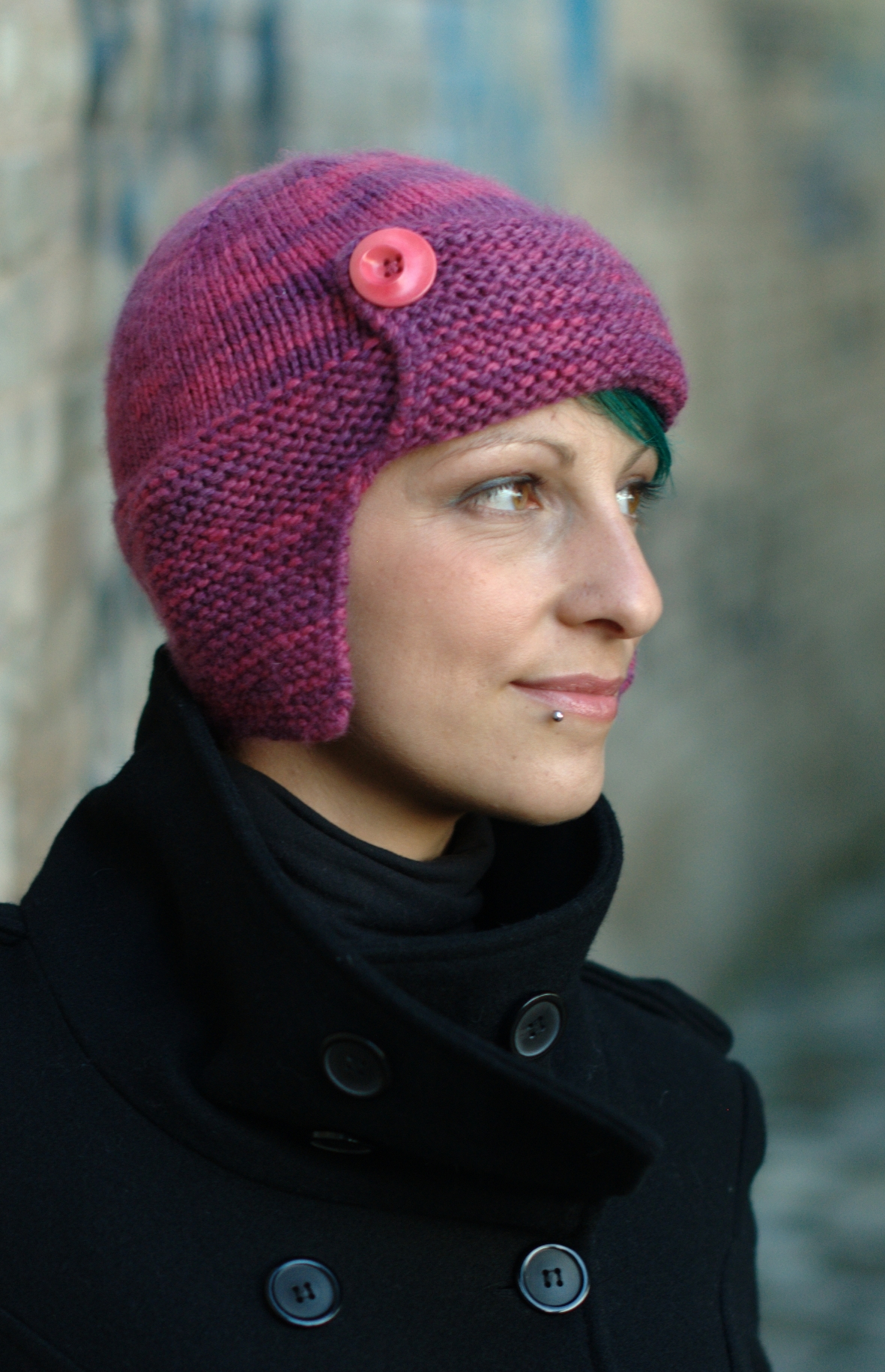 Karenin aviator style Hat knitting pattern