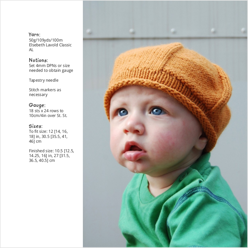 Propeller beret knitting pattern for babies and children