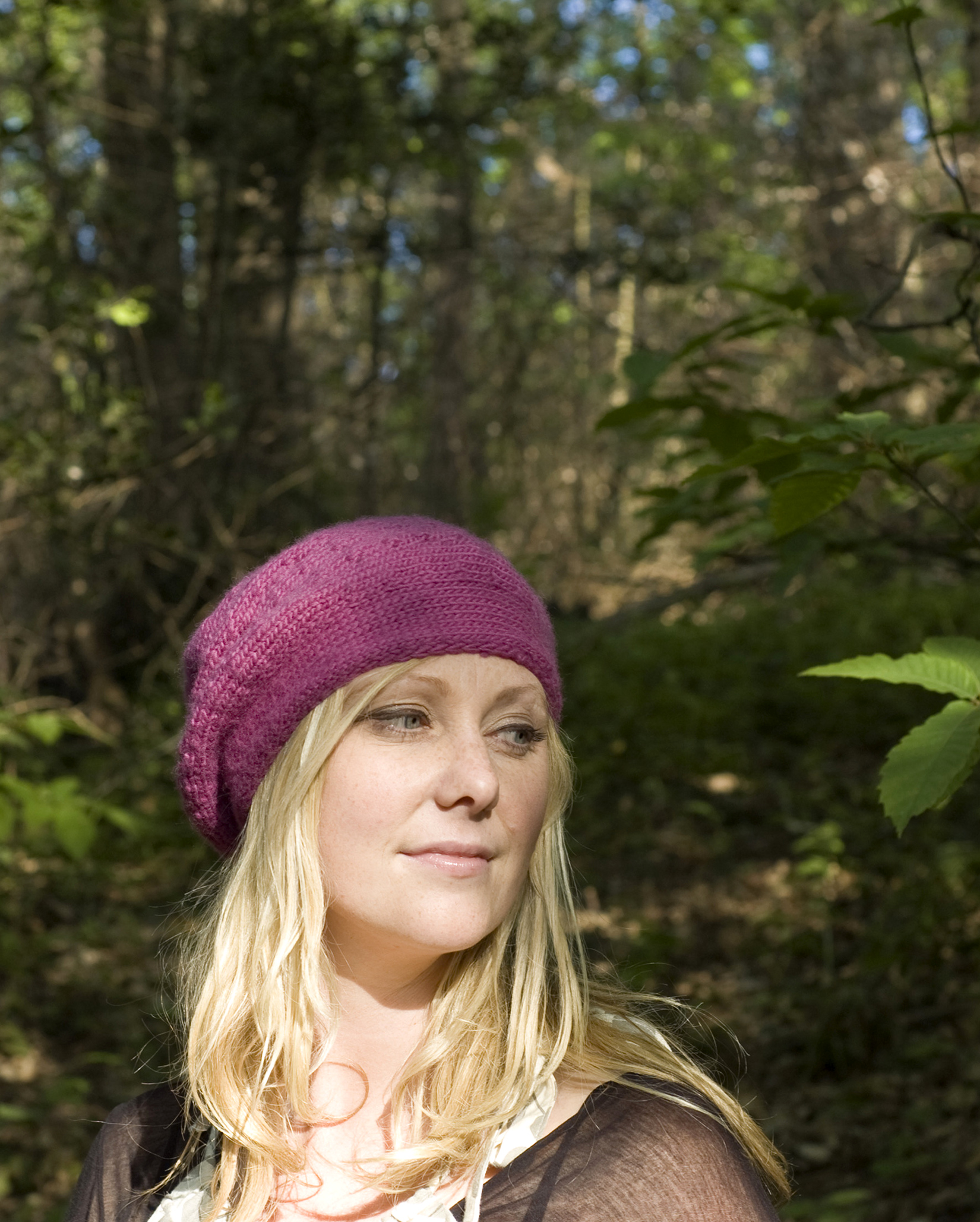 Strawberry Joe sideways knit slouchy pixie Hat pattern