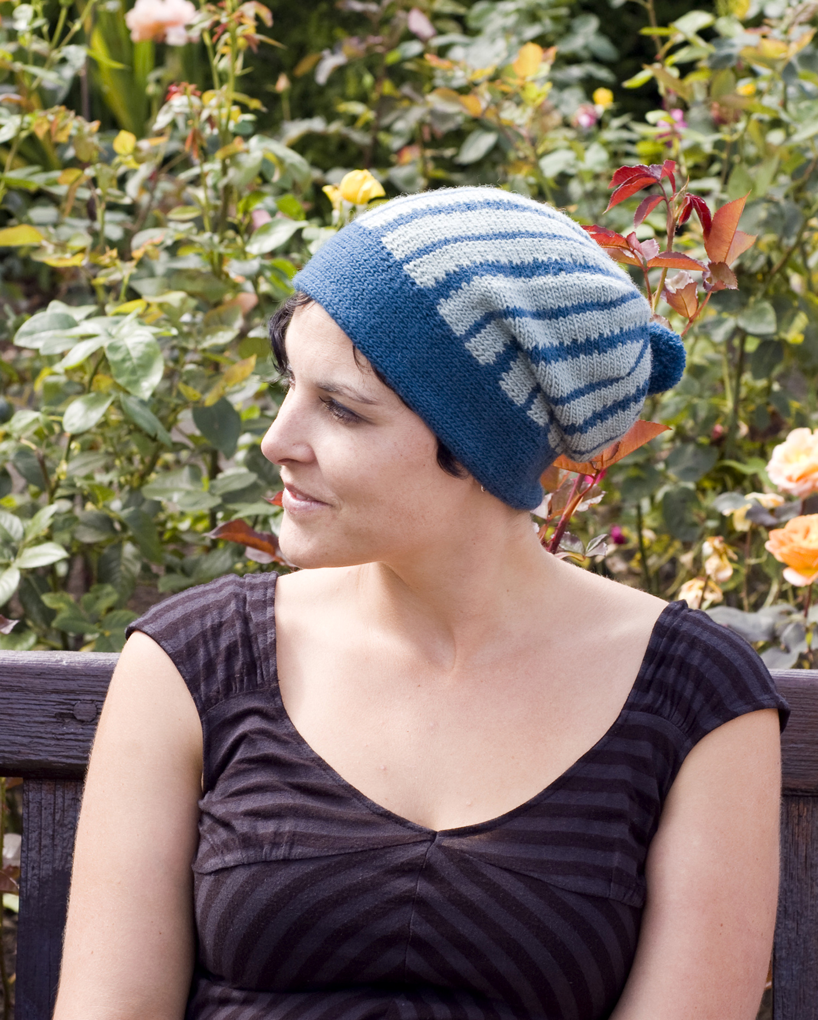 Marrow Joe sideways knit slouchy Hat pattern