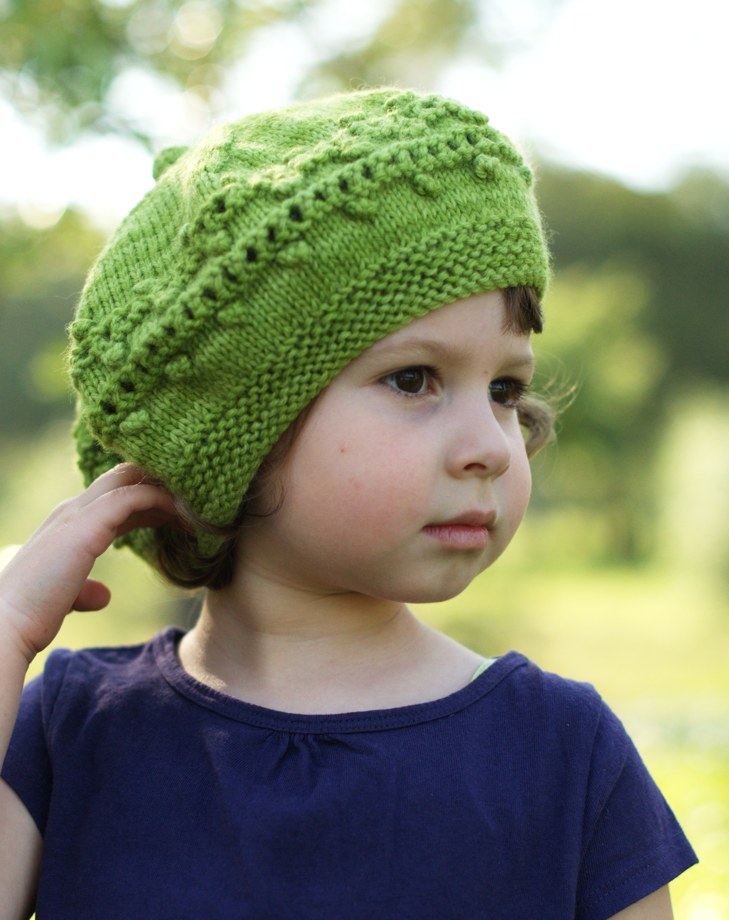 Aurora childs beret knitting pattern