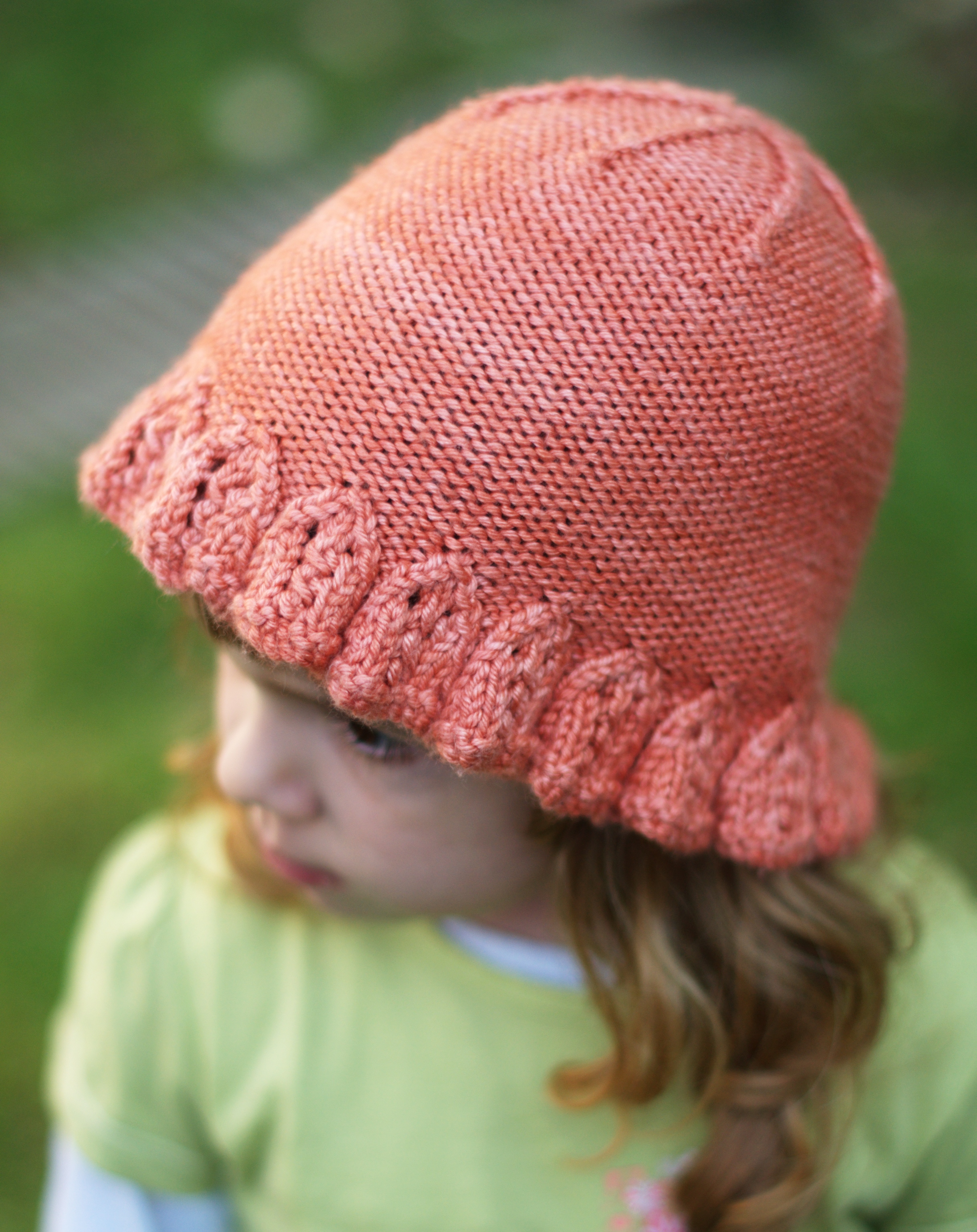 Emilia childs brimmed Hat knitting pattern