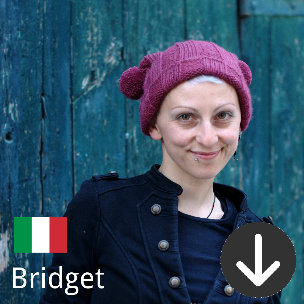free Bridget Hat knitting pattern in Italian