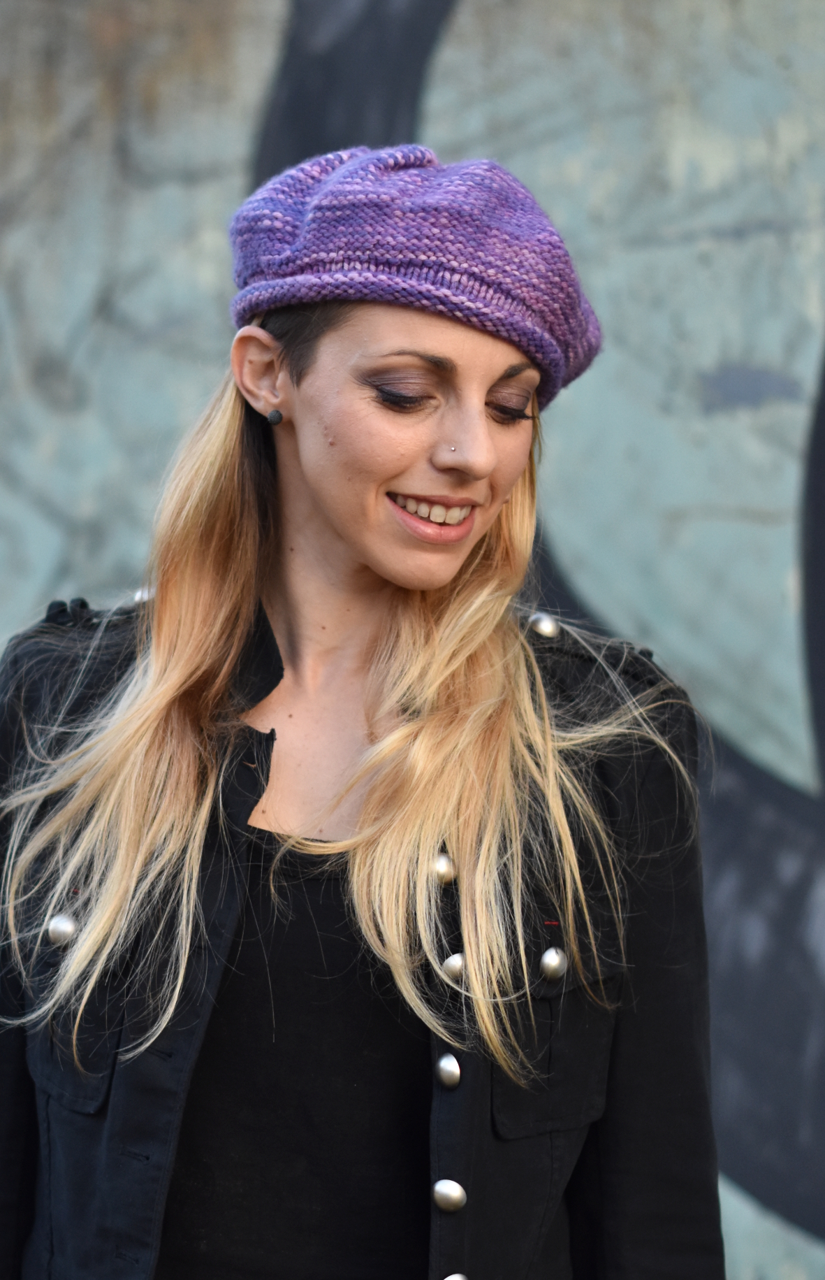 Urchin Cap knitting pattern for hand dyed yarn