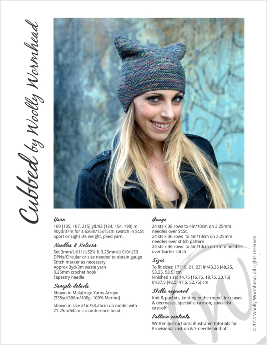 Cubbed chullo Hat knitting pattern