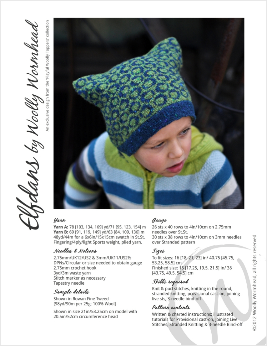 Elfdans fairisle Hat knitting pattern