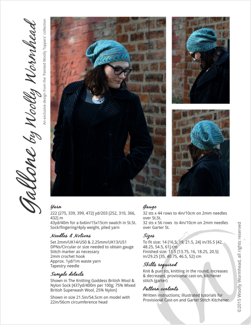 Gallone slouchy Hat knitting pattern