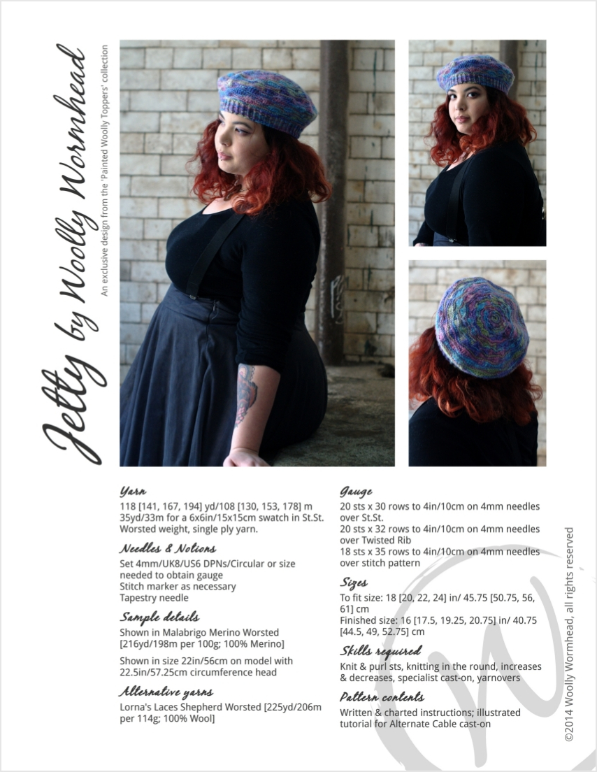 Jetty lace beret knitting pattern