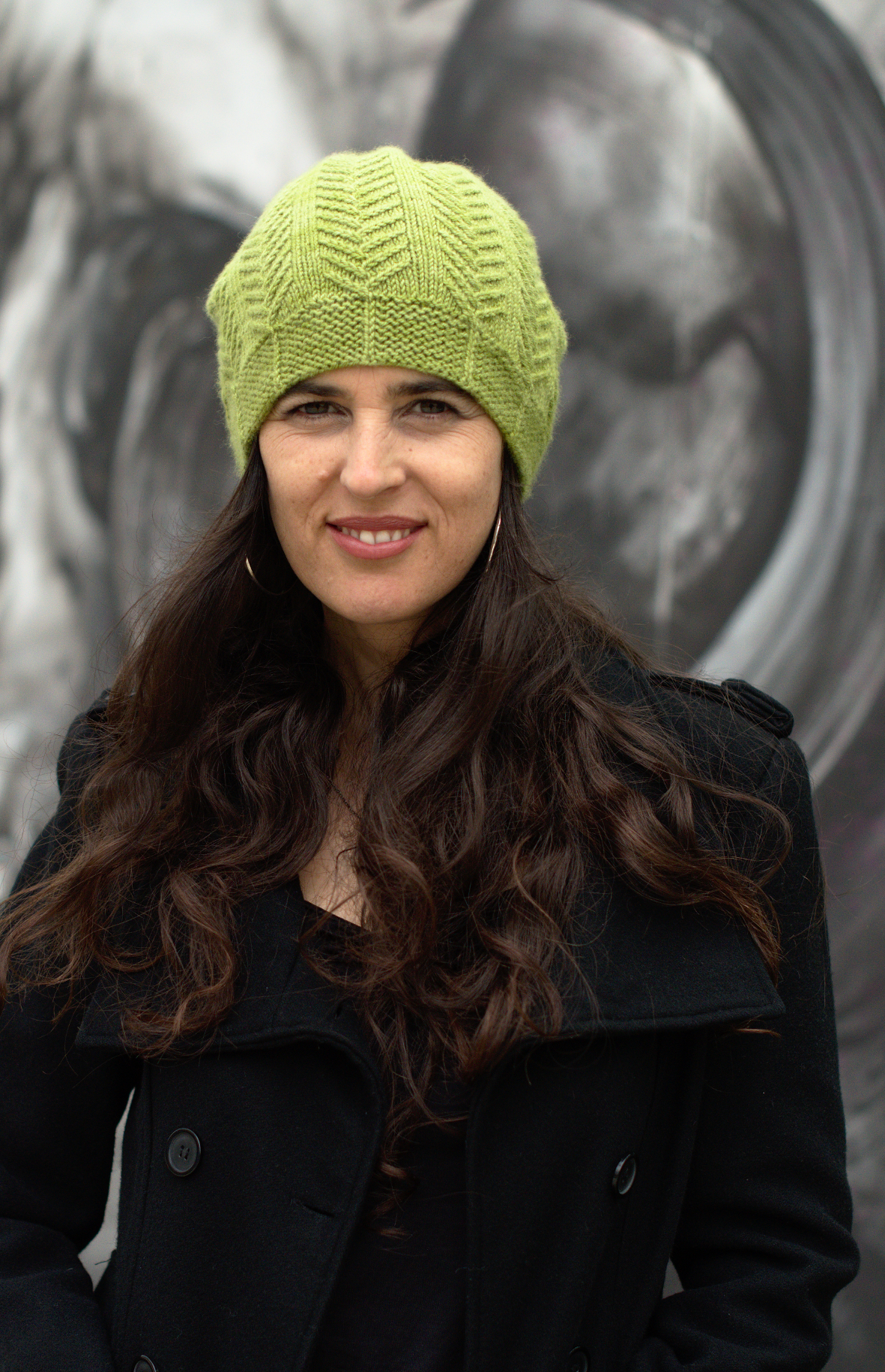 Pinua slouchy textured Hat knitting pattern