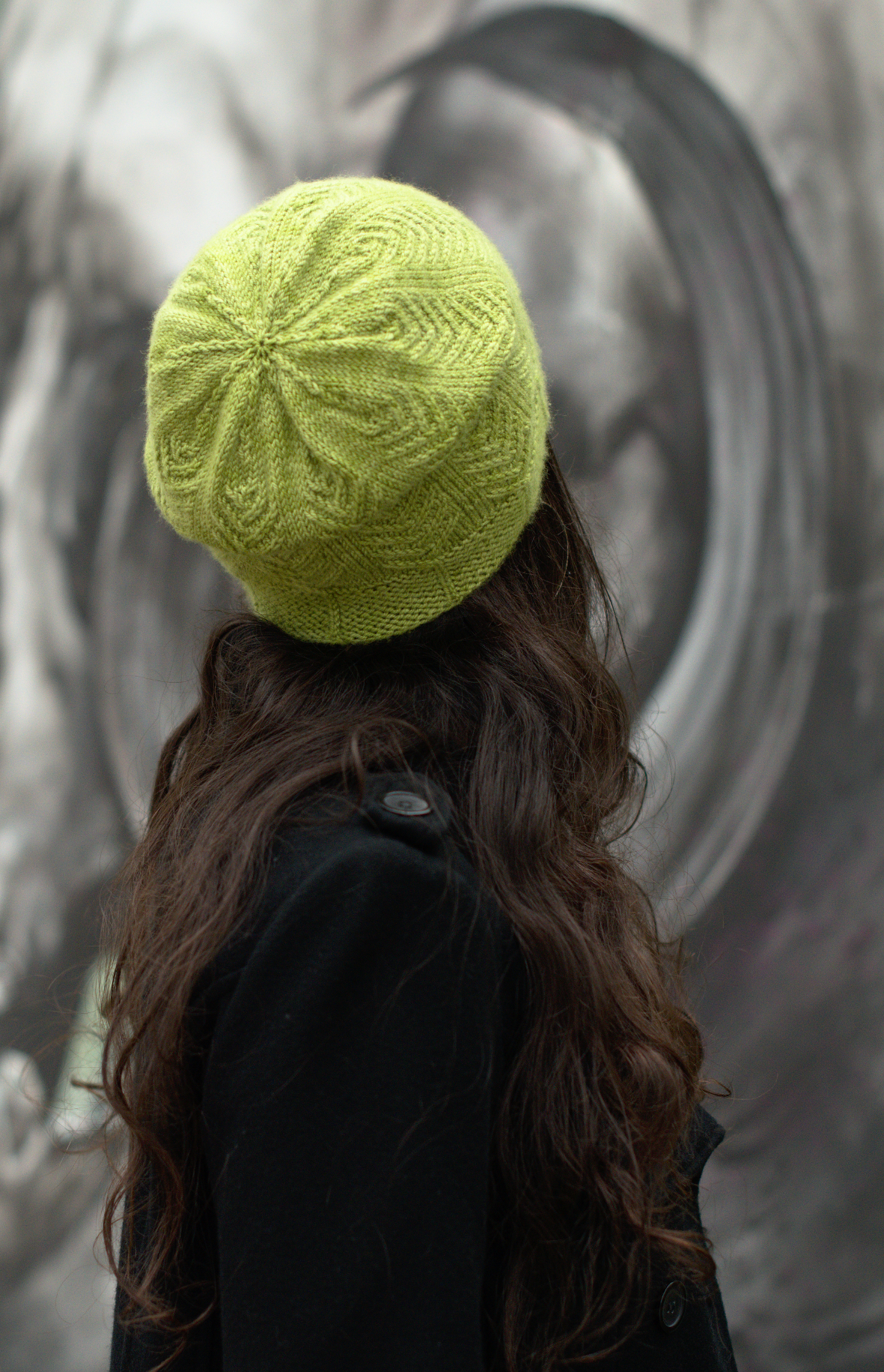 Pinua slouchy textured Hat knitting pattern