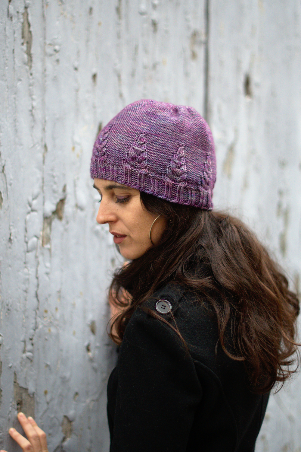 Armley Slouchy Hat hand knitting pattern for DK weight yarn