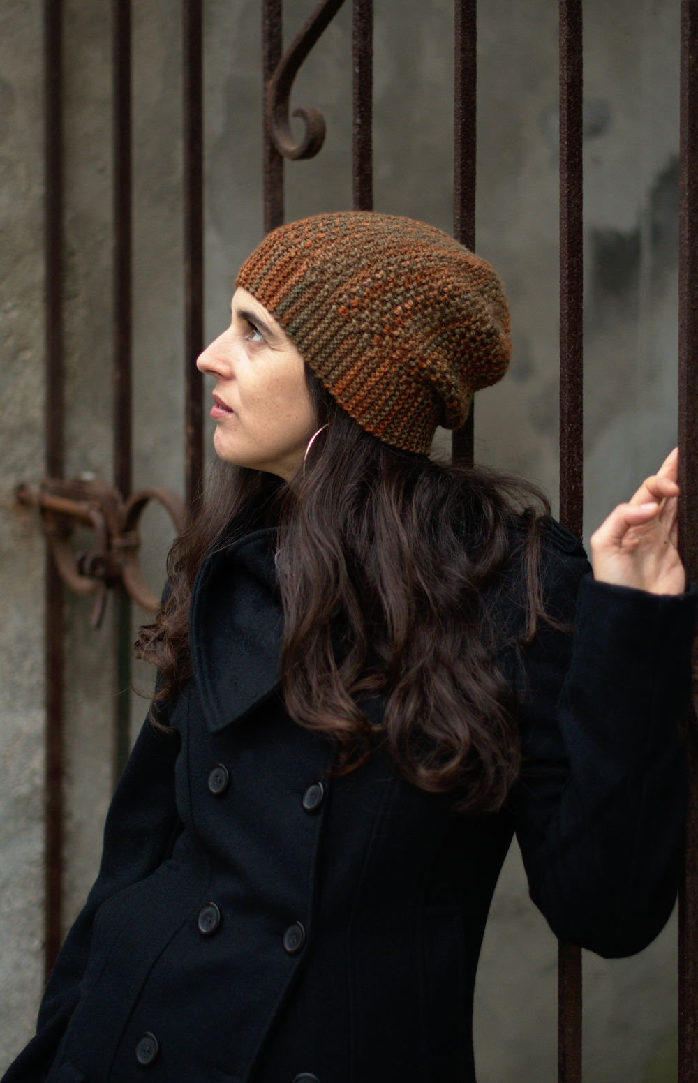 Muratura sideways knit slouchy Hat knitting pattern