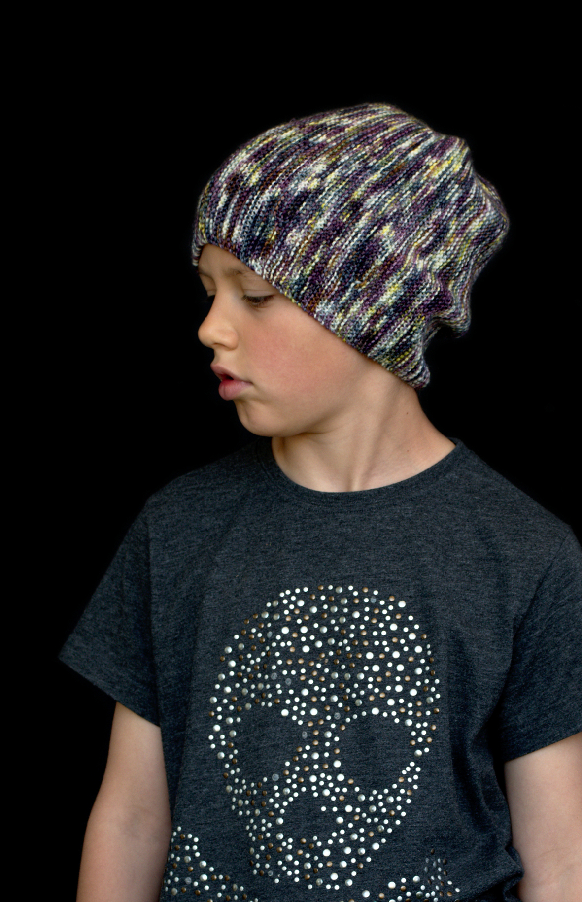 Kelvinside sideways knit slouchy Hat pattern