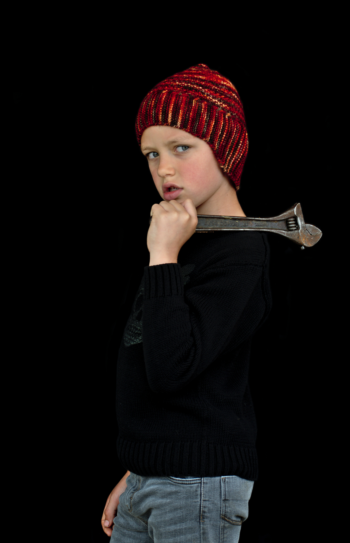 Swinton pixie helmet Hat hand knitting pattern for DK yarn