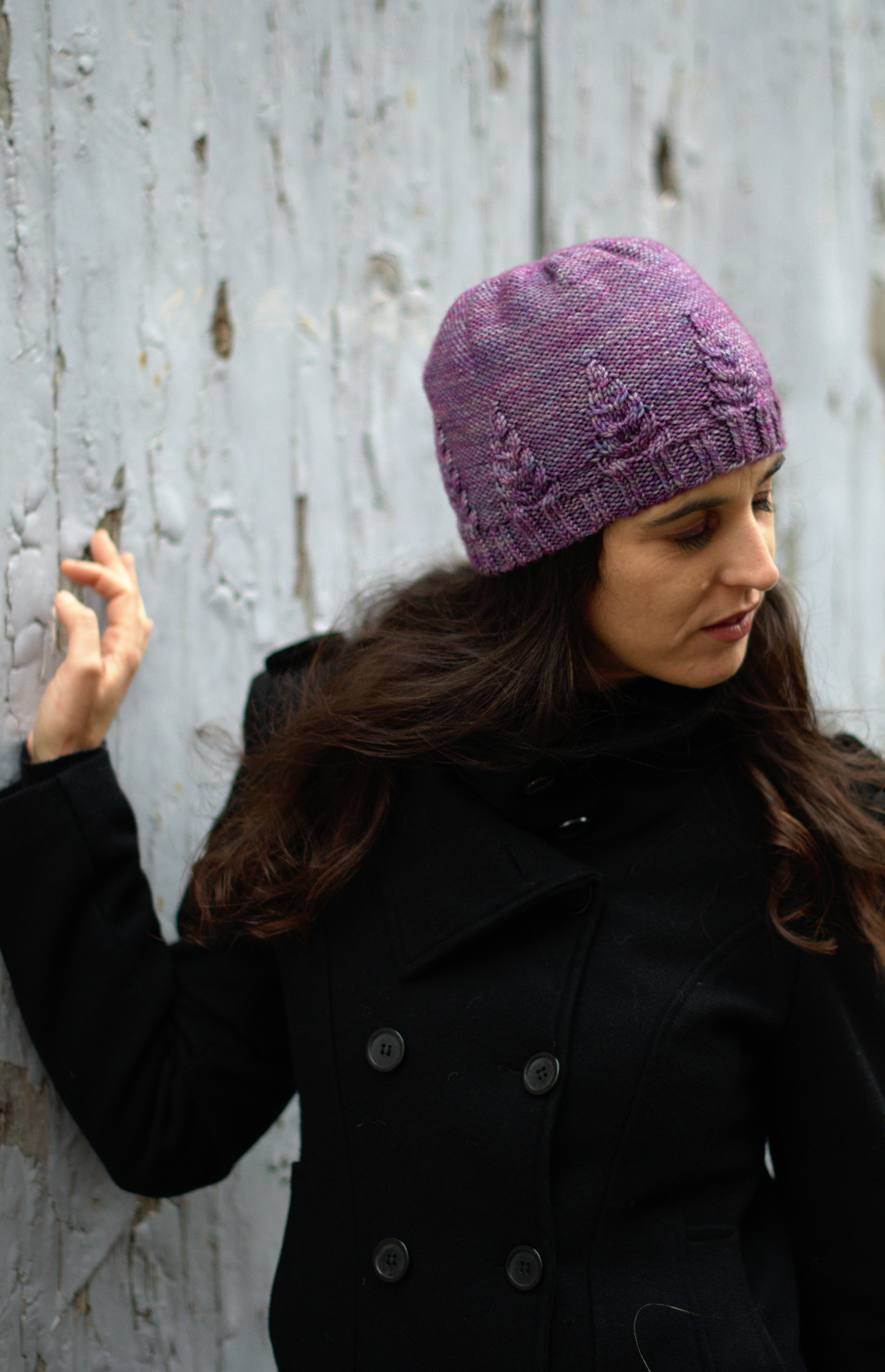 Armley Slouchy Hat hand knitting pattern for DK weight yarn