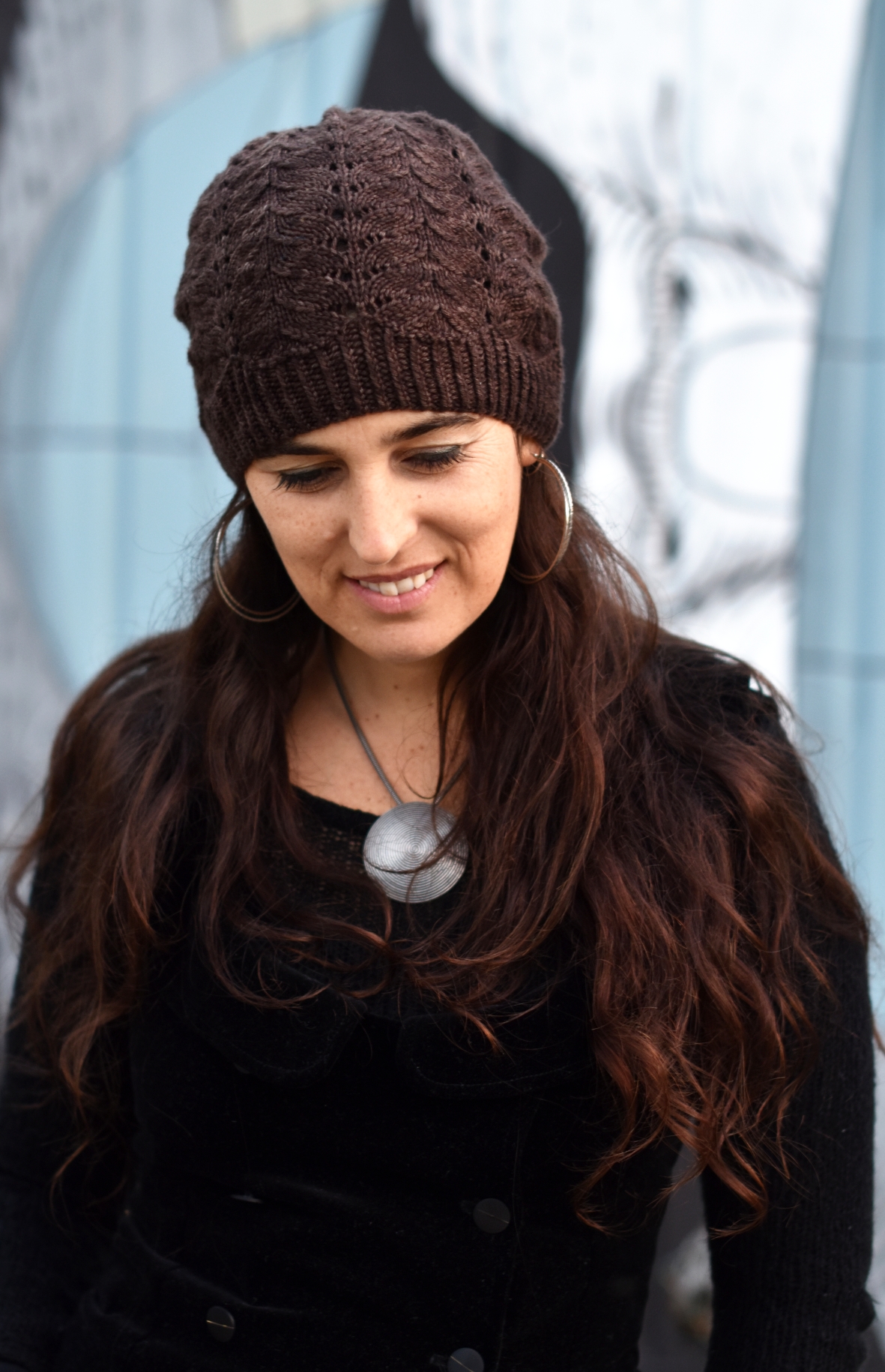Adiantum slouchy lace Hat kniting pattern