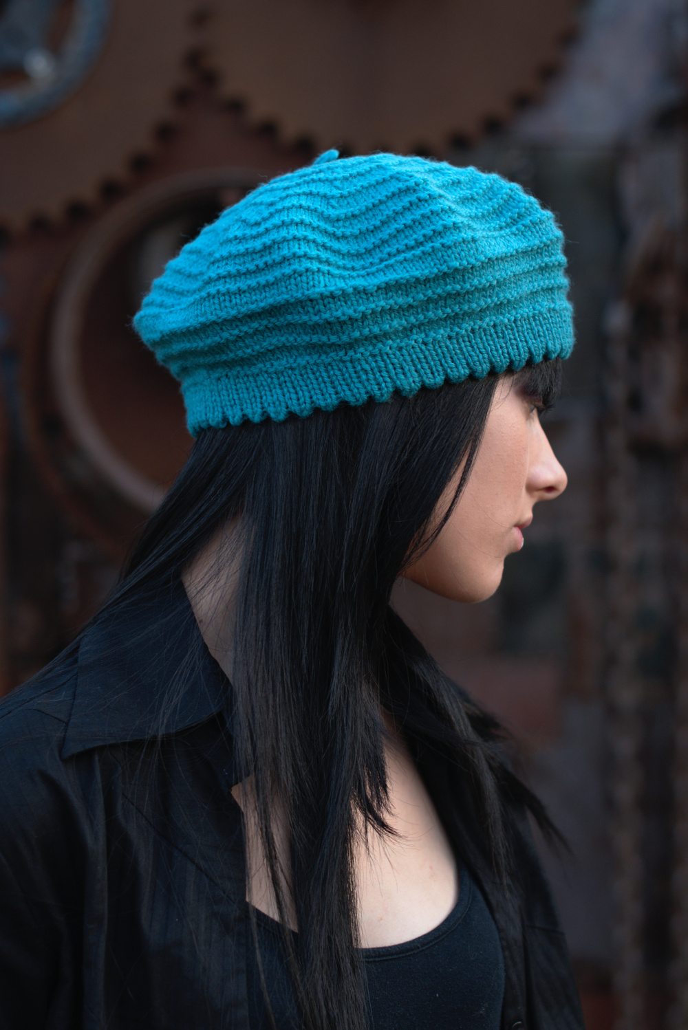 Ridgeway beret and beanie hand knitting pattern