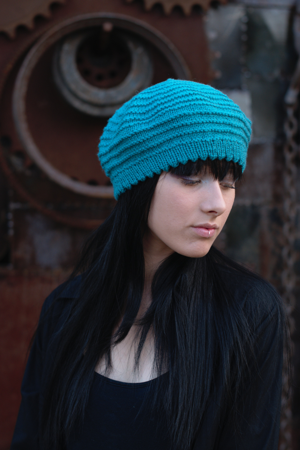 Ridgeway beret and beanie hand knitting pattern