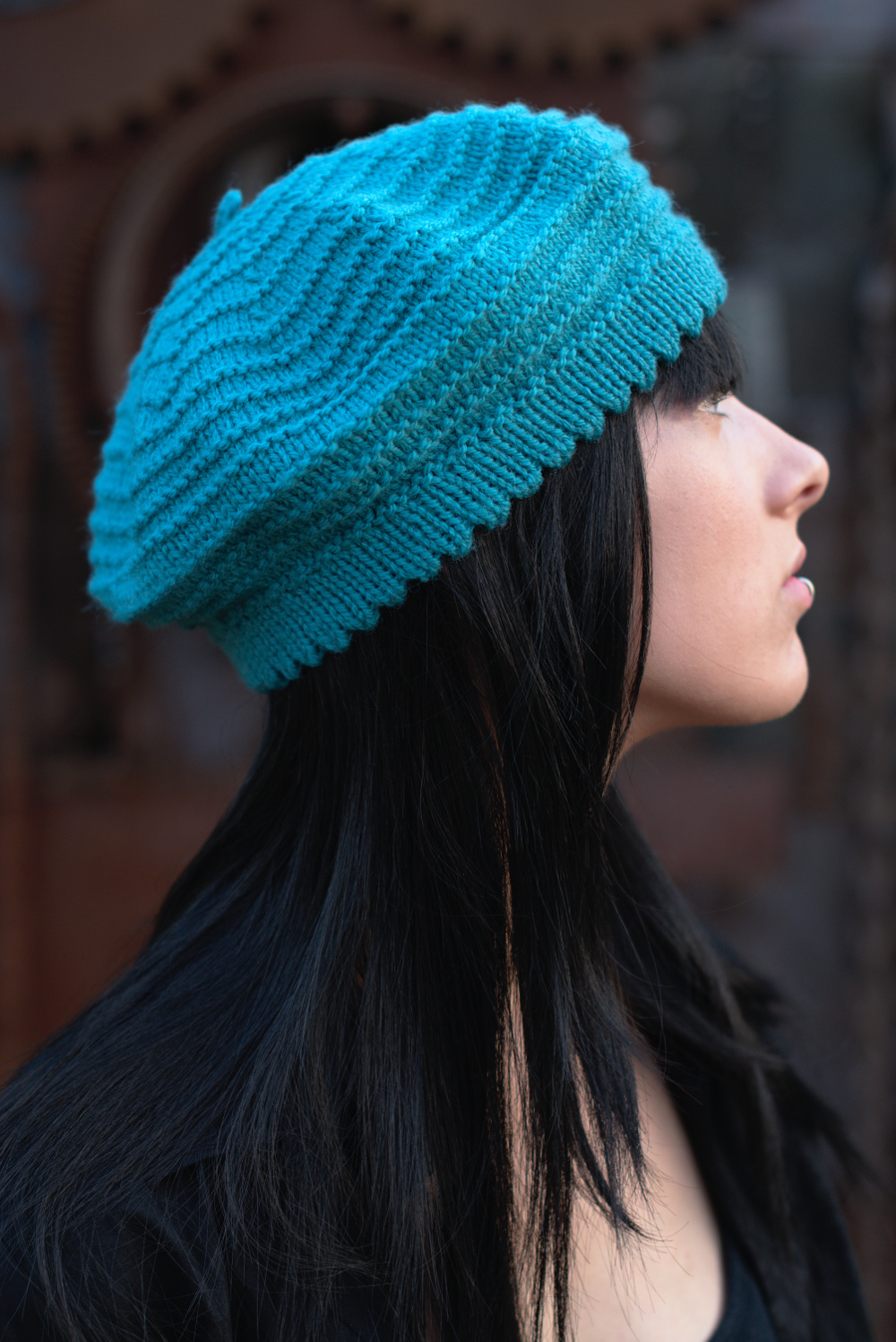 Ridgeway beret and beanie hand knitting pattern