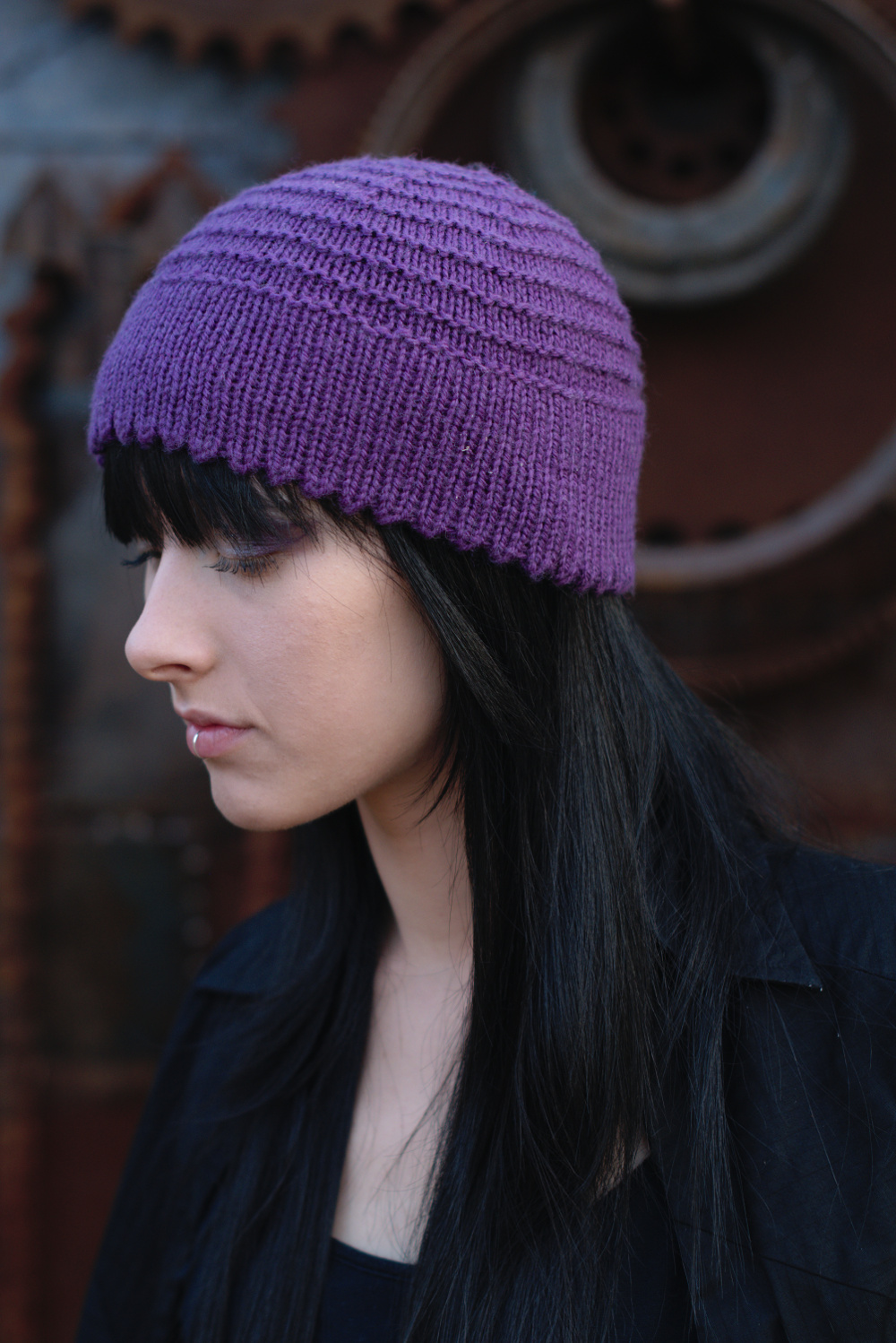 Ridgeway beret and beanie hand knitting pattern