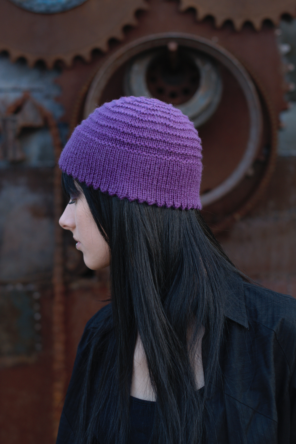 Ridgeway beret and beanie hand knitting pattern