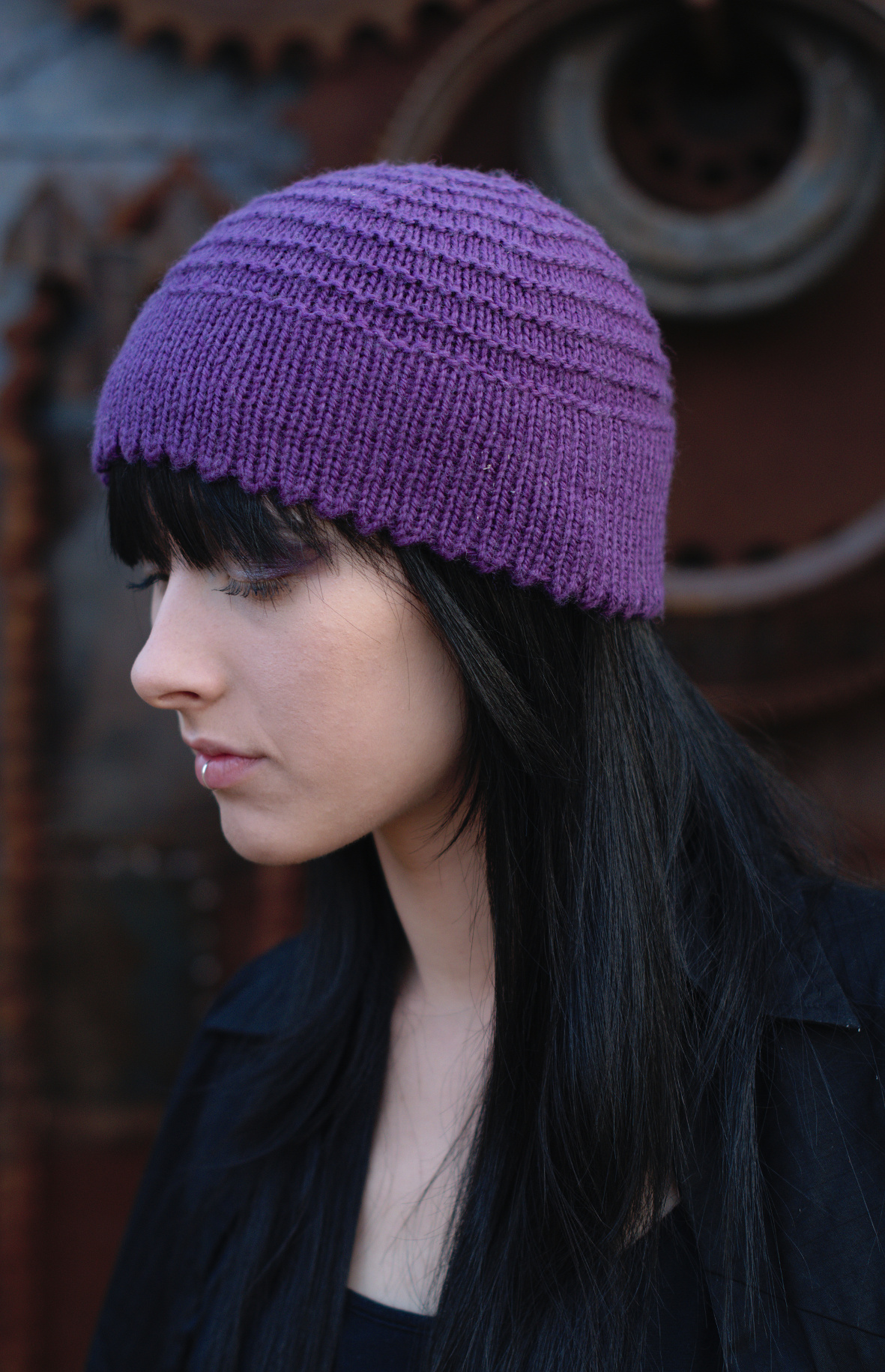 Ridgeway beret and beanie hand knitting pattern