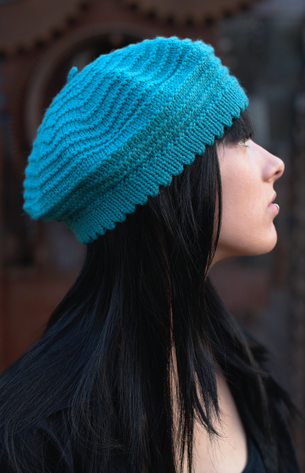 Ridgeway beret and beanie hand knitting pattern