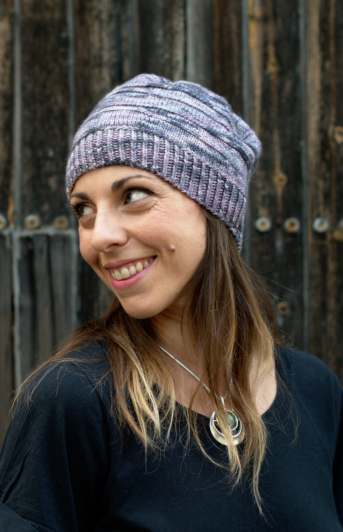 Contoura hand knitted Hat pattern featuring short rows